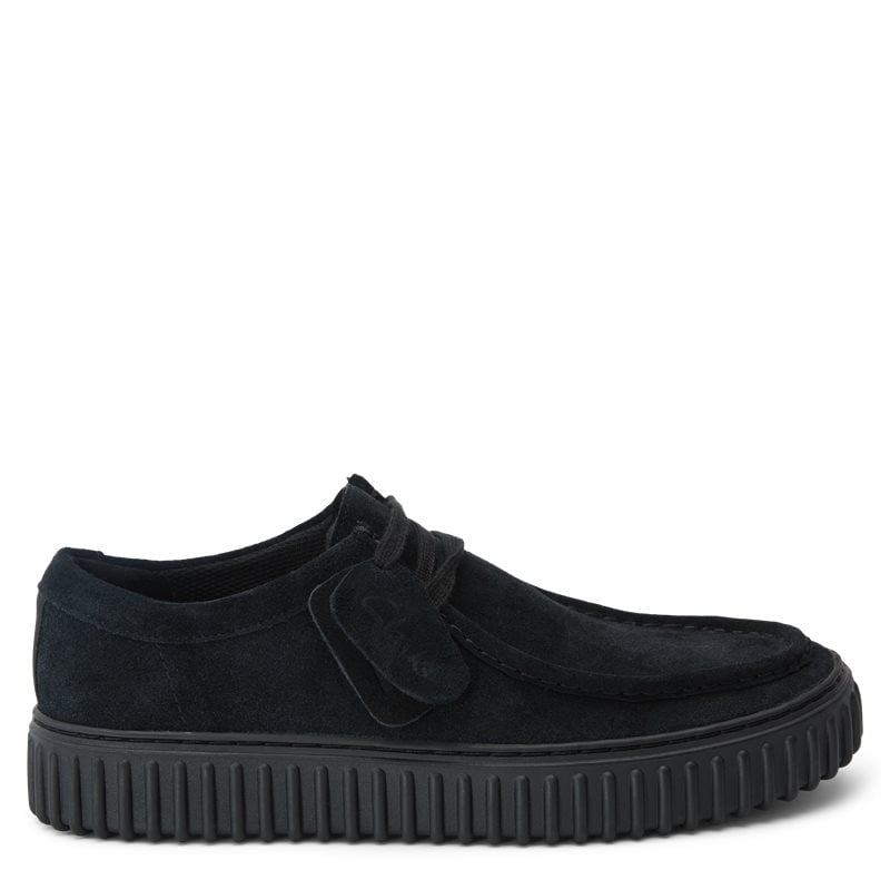 Clarks Torhill Low Suede Sko Sort - Sort Herre 45 sko