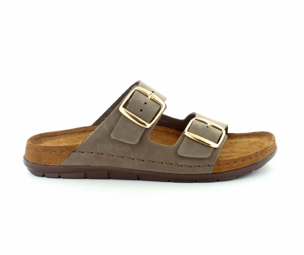 Nubuck Slippers Sandal Fra Rohde -    sko