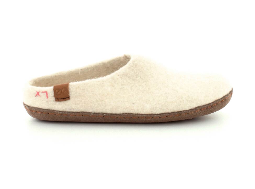 Wool Slippers Offwhite Fra Green Comfort -    sko