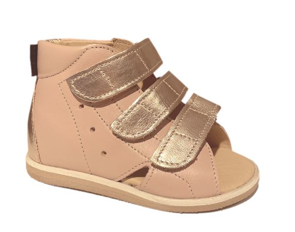 Sandal Nude Rose Gold Sandal Med Ekstra Støtte Fra Aurelka -    sandal