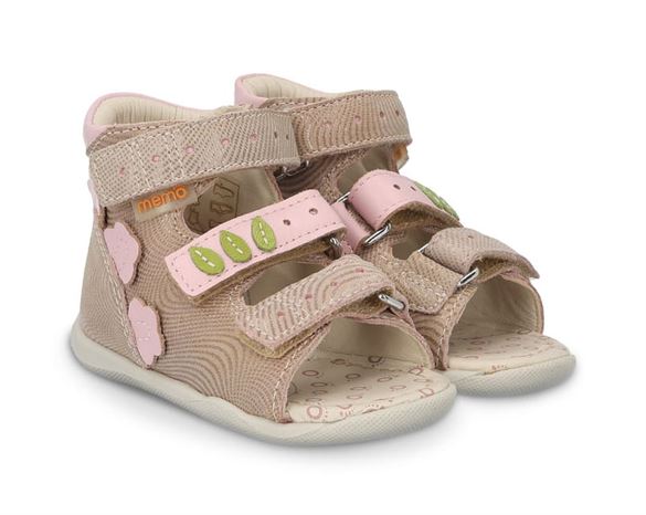 Dino Sandal Rosa Pigesandal Med Ekstra Støtte Fra Memo -    sandal
