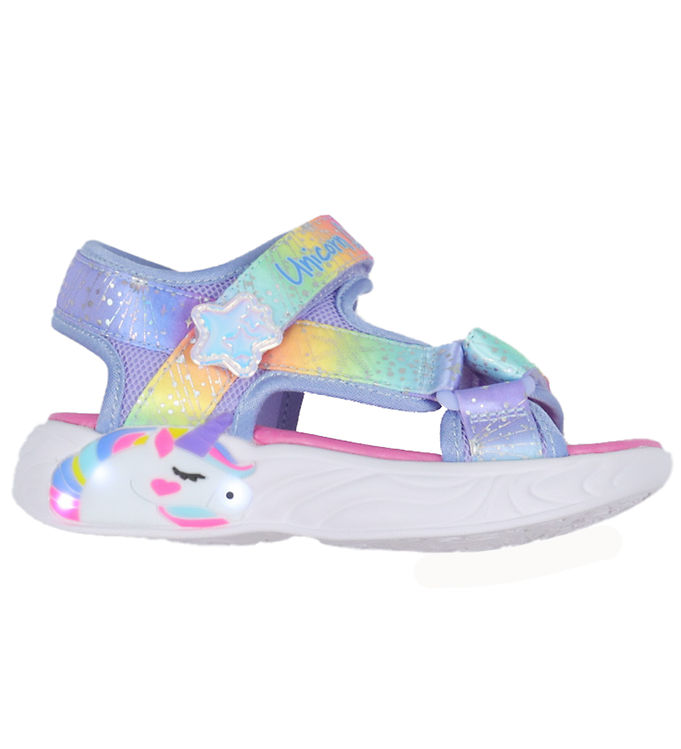 Sandaler M Lys S Lights Unicorn Dreams Blue Multi Fra Skechers -    sandal